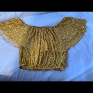 Yellow Cropped Blouse